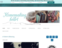 Tablet Screenshot of homemakingwithheart.com